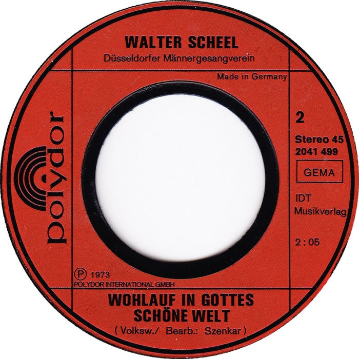 Walter Scheel - Hoch Auf Dem Gelben Wagen 10286 Vinyl Singles Goede Staat