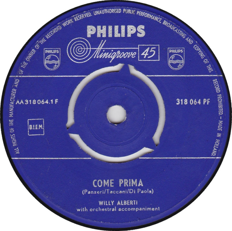 Willy Alberti - Come Prima 17660 Vinyl Singles VINYLSINGLES.NL