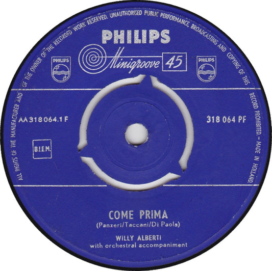 Willy Alberti - Come Prima 17660 27199 32506 16331 32992 Vinyl Singles VINYLSINGLES.NL