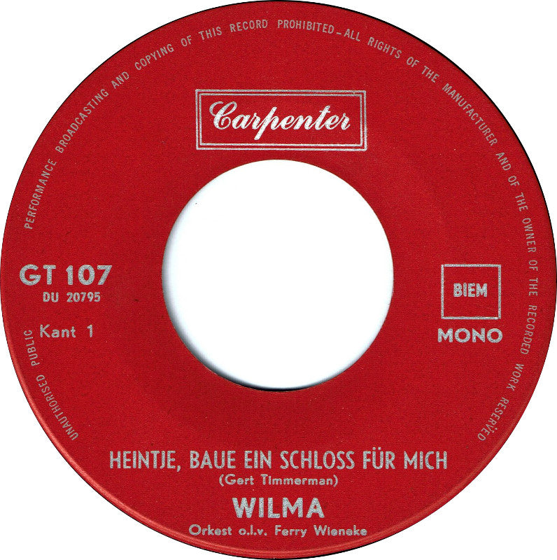 Wilma - Heintje 28326 14632 Vinyl Singles Goede Staat