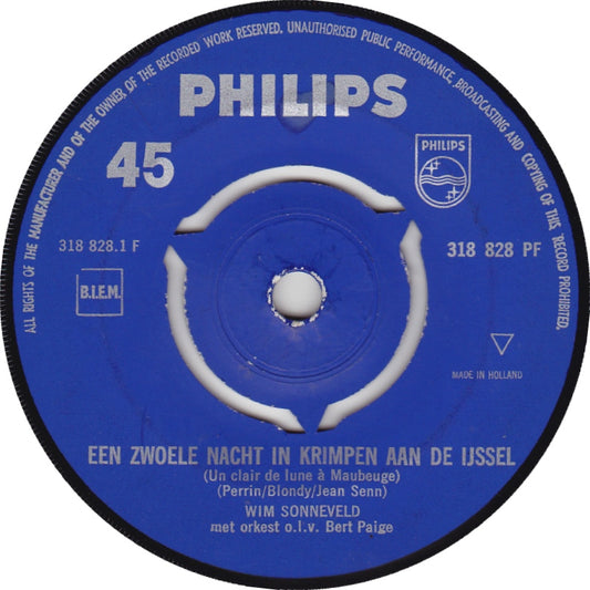Wim Sonneveld - Een Zwoele Nacht In Krimpen Aan De IJssel 32187 24506 04350 14798 Vinyl Singles VINYLSINGLES.NL