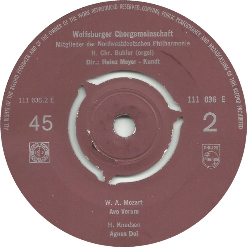 Wolfsburger Chorgemeinschaft Mitglieder Der Nordwestdeutsche Philharmonie - Stille Nacht (EP) 29505 Vinyl Singles EP VINYLSINGLES.NL