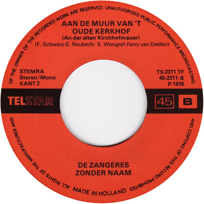 Zangeres Zonder Naam - Mag Ik Van U 'n Lift, Meneer 14924 Vinyl Singles VINYLSINGLES.NL