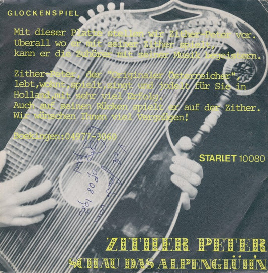 Zither Peter - Glockenspiel Vinyl Singles Vinyl Zeer Goed / Hoesje Goed "VINYLSINGLES.NL"